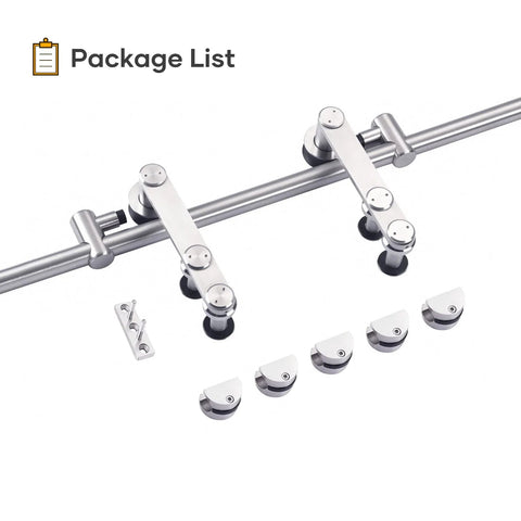 Heavy Duty 6 Ft Stainless Steel Sliding Barn Door Hardware Track Kit For 30 To 36 Inch Single Door Anti Rust Anti Corrosion