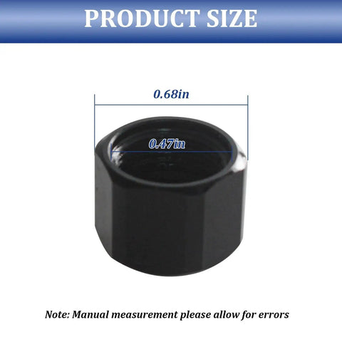 1/4 Inch Die Grinder Collet Nut Replacement Part For 2485-20 2486-20 2784-20 with wide locknut surface shown in size dimensions