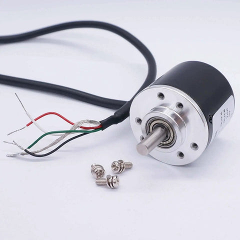 Incremental Rotary Encoder 600PPR Optical AB Two-Phase Quadrature Output, 6mm Shaft, DC 5 To 24V, with connecting wires