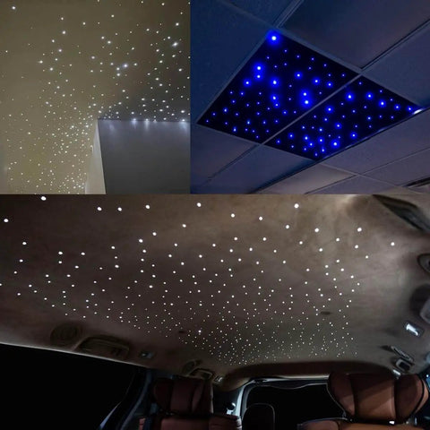 Fiber Optic Star Light Kit With 150 Strands 0.75mm, 6.5ft Two Meter Length, Car Interior Headliner Lights, Bluetooth App Control
