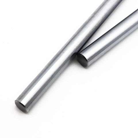 Four Pack 8 mm By 400 mm Case Hardened Chrome Linear Rods For 3D Printers DIY CNC Machines Precision Shafts With Chrome Plating Hrc 62 Tolerance From 7.97 To 7.995 Mm, close-up view.