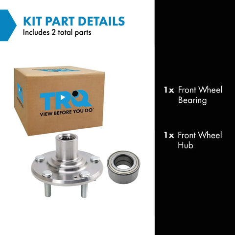 Front Passenger Side Wheel Bearing And Hub Kit For 2007 To 2012 Hyundai Elantra And 2010 To 2013 Kia Forte Forte Koup