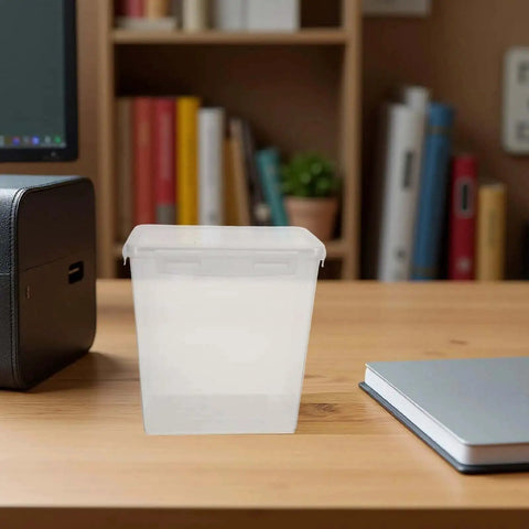Filament Storage Box For 3D Printer With Drying System And Airtight Waterproof Seal 5.8L Capacity on a wooden desk