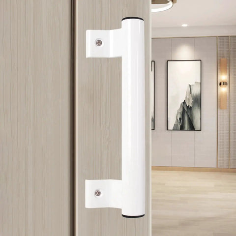 205mm Aluminum Alloy Sliding Door Handle Durable Rustproof Long Pull Handle For Glass Doors Balcony Bathroom Barn Closet Furniture Modern Metal Design In Black White Or Gray With Smooth Rounded Tube For Comfortable Grip