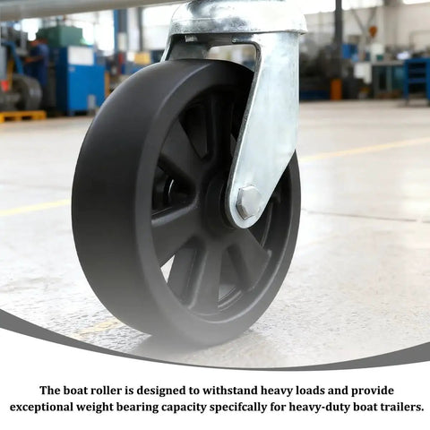 8 Inch Trailer Swivel Caster Wheel With Bolt Nut for Towed Vehicles Replacement Parts, universal beefy nylon wheel for RV camper.