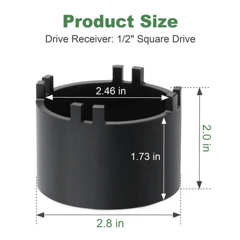 Front Differential Sundial Bearing Carrier Retainer Seal Installer Removal Socket Tool For Subaru Transmission Service dimensions
