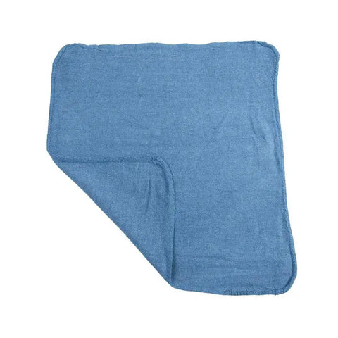 Blue 14x14 Inch 100-Pack Cotton Auto Shop Towels For Detailing And Industrial Cleaning, Heavy Duty Absorbent Rags, 100 Percent Cotton