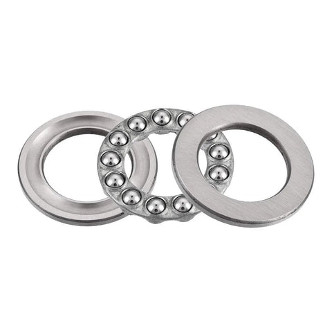 Thrust ball bearing 20x35x10 mm, chrome steel; one-way direction, includes inner race, outer race and balls.