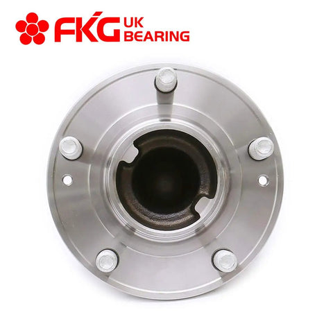 Rear Wheel Bearing Hub Assembly For Front Wheel Drive SUVs Fits Hyundai Santa Fe 2007 2015, Santa Fe XL 2013 2015, Veracruz 2007 2012, Kia Sorento 2011 2015, 5 Lug Pattern Replacement Part, front view.