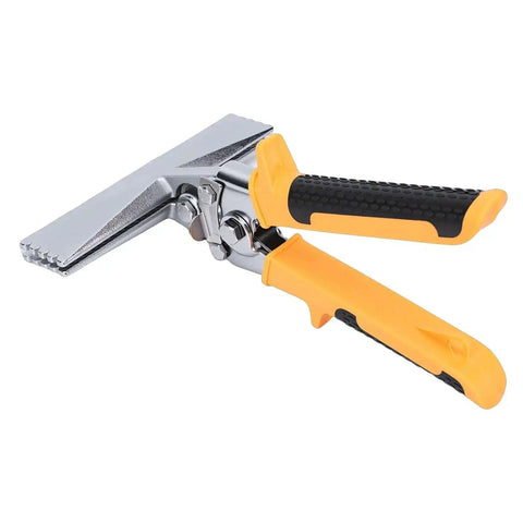 6 Inch Sheet Metal Bending Pliers With Straight Jaw Hand Seamer, ergonomic HVAC pliers with rubberized handle and rustproof CRV steel.