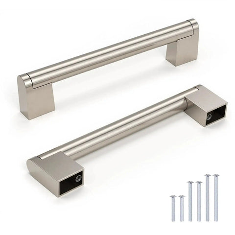 30 Pack 5 Inch Hole Centers Stainless Steel Boss Bar Cabinet Pulls Satin Nickel Finish For Kitchen Cupboards Wardrobes Closets And Drawers