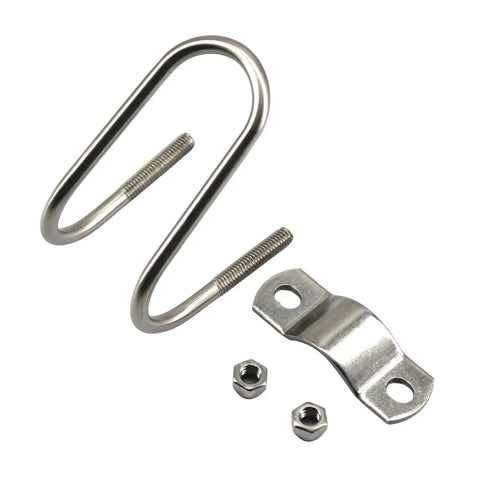 Sturdy Stainless Steel Cross Pipe Clamp Set 32mm X 32mm U Shaped Clip For Greenhouse Farm Nursery Fence Scaffolding Cross Grid Connector M8 4 Pack