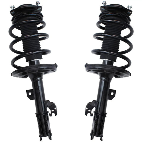 Front Steering Knuckles Kit With Wheel Hub Bearings And Front Struts With Coil Springs For Toyota Camry 2007 2008 2009 2.4L Replacement Ready To Install, showing dual front strut assemblies with coil springs.