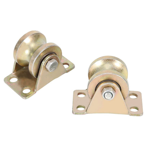 32mm Sliding Gate Roller Set, U Type Groove Wheel Track Rail For Industrial Machines, Carts, Doors And Windows, High Strength Wear-Resistant Steel