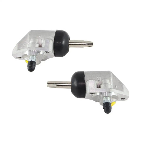 Pair Of Hydraulic Uni-Servo Cylinders For 10 And 12 Inch Marine Trailer Brakes, heavy-duty aluminum cylinders, side view.