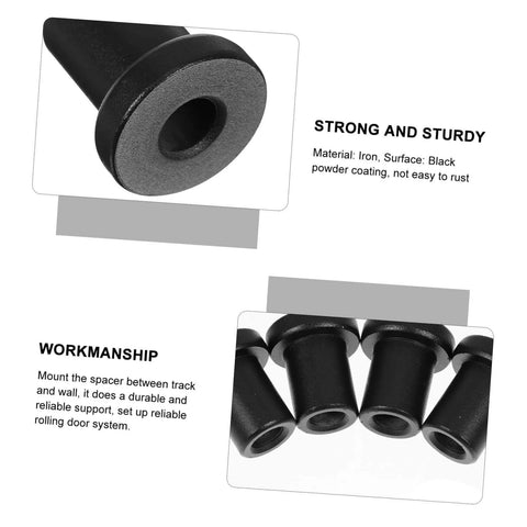 4 Pack Barn Door Track Spacers Built Tough With Sturdy Carbon Steel Connectors For Sliding Doors, easy to install wall fixers, durable kit