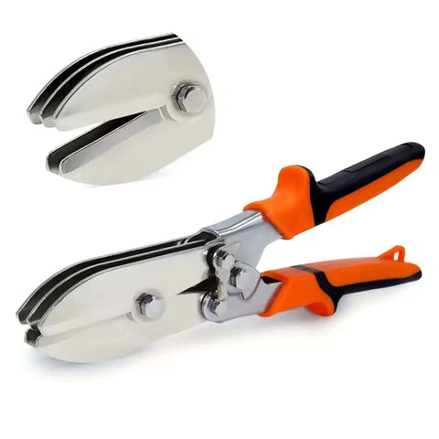 Five Blade Hand Crimper for Sheet Metal with Non Slip Grippy TPR Handle, 24-28 Gauge Duct Crimper, Heavy Duty Shop Tool