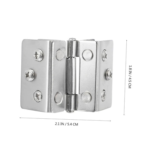 Double Side Glass Door Hinges Set In Stainless Steel For Wine Cabinets Beefy Heavy Duty High Load Bearing Capacity Precision Crafted
