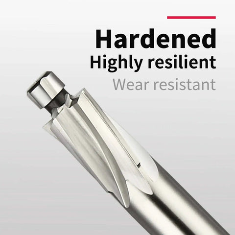 Close-up of M4 Straight Shank Counterbore End Mill 4 Flute HSS Cutter showing hardened, wear-resistant features.