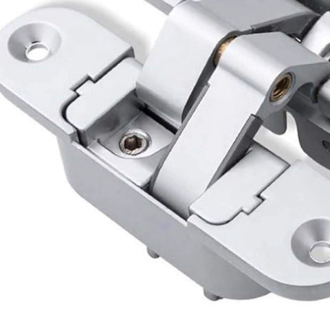 Side view of Three Dimensional Invisible Door Hinges For Wood Doors And Cabinets Concealed Cross Hinge with 180 Degree opening