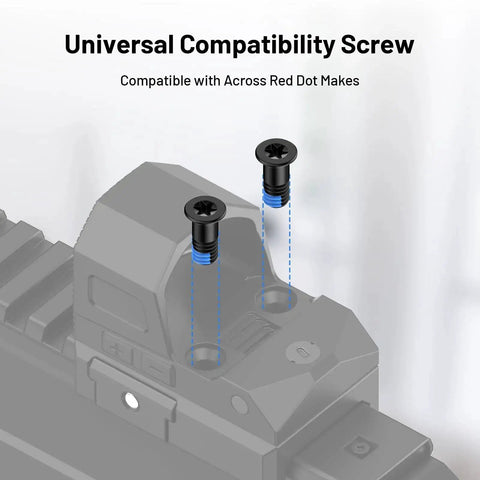 Red Dot Sight Screw Kit For M4 Mounts, 9 Pieces, 6Mm Diameter With 9.8Mm 11.3Mm And 12.8Mm Lengths, Fits Holosun 407K 507K EPS