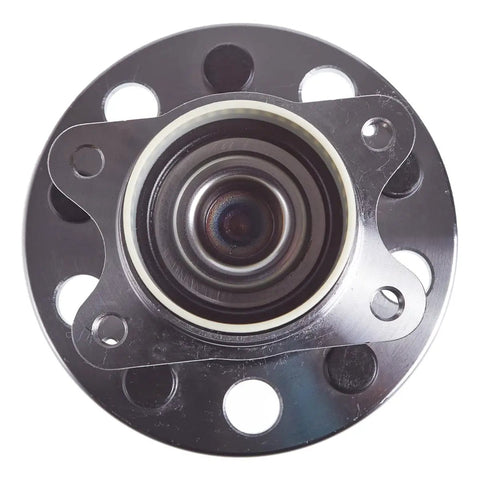 Top view of rear wheel hub and bearing assembly for front wheel drive Hyundai Sonata Azera Tucson Optima Sportage Rondo Kia Cadenza.