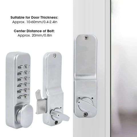Zinc Alloy Mechanical Password Lock For Sliding Doors Keyless Home Security Lock For Kitchen And Balcony Durable Mechanical Code Lock