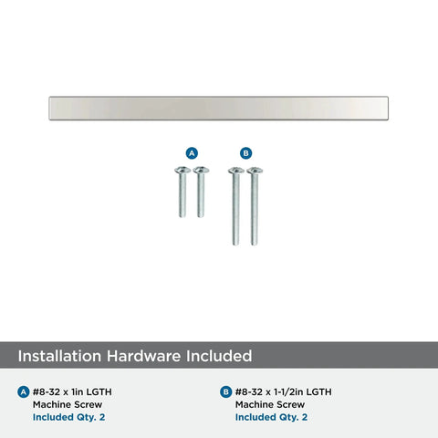 Polished Chrome Cabinet Pull For Contemporary Cabinets And Drawers Cyprus Style Furniture Hardware with included screws