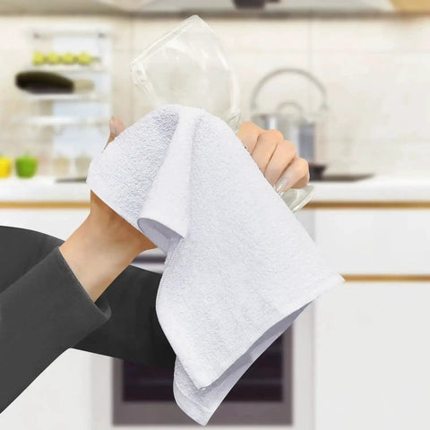 Absorbent Quick Dry Bar Mop Towels Pack Of 60, 14x17 Commercial Grade Cotton Cleaning Rags For Kitchen And Bar