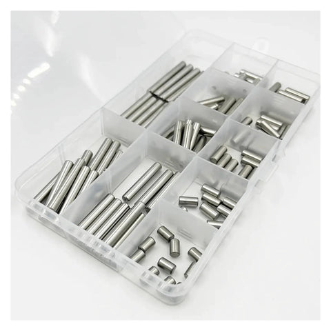 Cylindrical Pin Locating Dowel Set 304 Stainless Steel DIN 6325 M1 to M8 Combo Kit in clear box