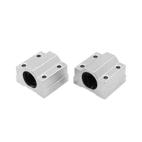 Two Pack Linear Motion Bearing Slides SCS8UU SCS10UU SCS12UU SCS16UU 8 To 16mm Length for CNC and 3D Printer Projects, front view