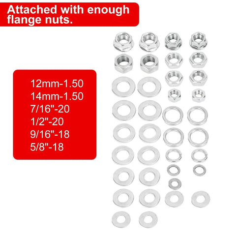 Assorted flange nuts and washers for Universal Wheel Bearing Removal Tool For Safe Hub Extraction From All Axle Bolted Wheels