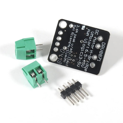 Three Pack DRV8871 DC Motor H Bridge Breakout Board For Brushed Motors 6.5V To 45V Up To Three Point Six Amp Max PWM Control Arduino Compatible