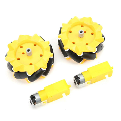 Smart Robot Car Mecanum Wheels For TT Geared Motor 80mm Rubber Coated Wheels With Smooth Running And Strong Gripping Diy Toy Components