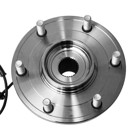 Left Or Right Wheel Hub And Bearing Assembly For Infiniti QX56 Nissan Titan Armada Pathfinder 6 Lug With ABS Pair AUQDD 515066 ISO TS 16949 Certified OE Comparable Maintenance Free No Fuss Easy Install, top view