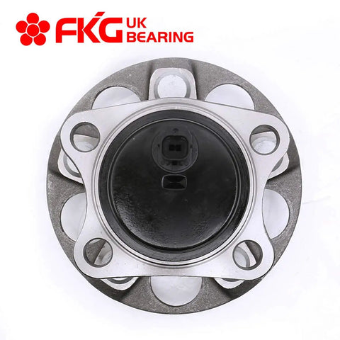 Rear Wheel Bearing Hub Assembly for 2006-2014 Toyota Yaris and 2012-2015 Prius C, 4 Lug, top view with ISO TS 16949 certification