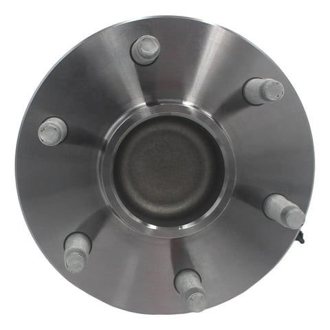 Front view of Front Wheel Hub And Bearing Assembly With ABS For Chevy Silverado 1500 1999 2006 2WD 4X4 Six Lug Drop In Replacement