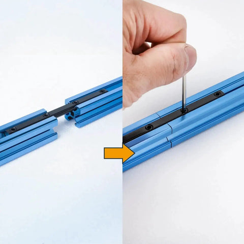 Straight Connector Corner Bracket Set For Aluminum Extrusion Fits T Slot And V Slot Profiles installation with M3 hex key