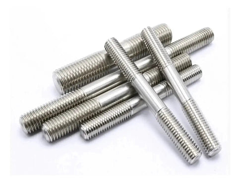 Double Ended Threaded Rods M6 M8 304 Stainless Steel For Industrial Use, multiple rods stacked, close-up view