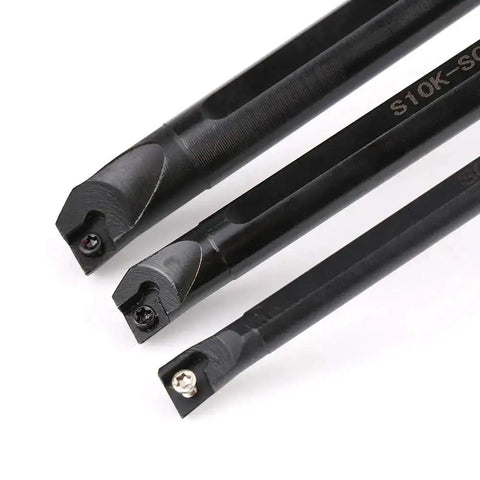 SCLCR Lathe Boring Bar Kit with Internal Turning Tool Holder, 10 CCMT0602 Inserts, space-saving CNC tool set for SHB Boring Bar