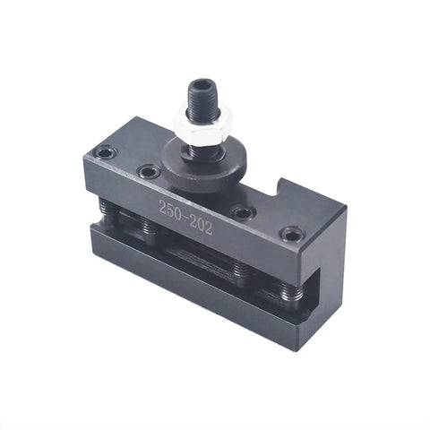 Wedge Type Piston Quick Change Tool Holder for CNC lathes and mini lathes, model 250-202, made from rigid steel for tough use