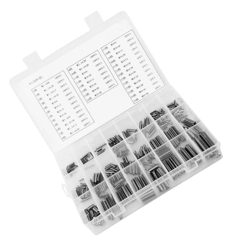 280 Piece Stainless Steel Roll Pin Kit With Slotted Metric Spring Pins M1.5 Through M8 For Home Improvement Auto Repair And DIY Projects