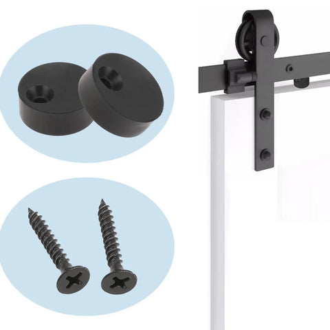 4 Pack Anti Jump Disk Block Sliding Barn Door Hardware Set With Adjustable Stopper Pads To Prevent Door Jump, Durable Plastic Construction, Compact 0.98 X 0.98 X 0.39 Inches, Ideal For Top Track Anti Jump In Black.
