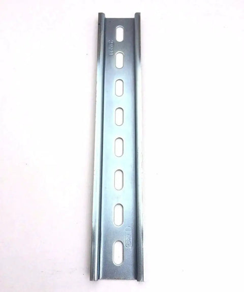30 Pieces Slotted Steel DIN Rails Zinc Plated RoHS Compliant 8 Inch Long 35mm Wide 7.5mm High Beefy Heavy Duty Mounting Rails