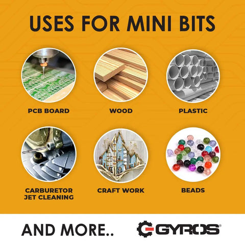 Mini Twist Drill Bit Set For Jewelry Plastic And Soft Metal Carbon Steel Pro Grade, 20 Pcs With Dome Storage Case, Wire Gauge Micro Bits 61 To 80 For Pin Vise And Rotary Tool Gyros uses for various materials like wood, plastic, and PCB.