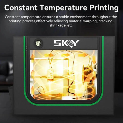 Upgraded 3D Printer Enclosure With LED Light And Smoke Exhaust Kit, Fireproof Dustproof Tent, Thermo Hygrometer for A1/A1 Mini