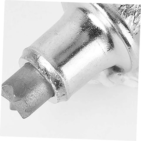 Close-up of silver tungsten tip from Four Piece Metal Trekking Pole Tips Replacement Accessories Tungsten Tips For Superior Grip On Rough Trails And Varied Terrains Secure Fit For Most Hiking Poles Durable Metal Construction And Versatile Upgrade For Stable Confident Hiking On Any Terrain