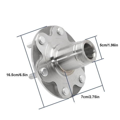 Sealed Front Wheel Hub Bearing Kit dimensions for 2WD Trucks and SUVs, shown with measurements and bolts