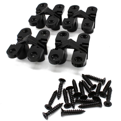 Hidden Hinge Set For Doors And Cabinets Lamvbls Stainless Steel 180 Degree Invisible Cross Hinges Black One Point Seven One Inch 4 Hinges 16 Screws Pack For 18mm Thick Doors DIY Home Improvement