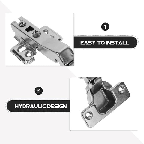 Close-up of Soft Close 45 Degree Cabinet Door Hinges For Corner Cabinets Balacoo Heavy Duty Metal Wardrobe Hinges With Damping Mechanism